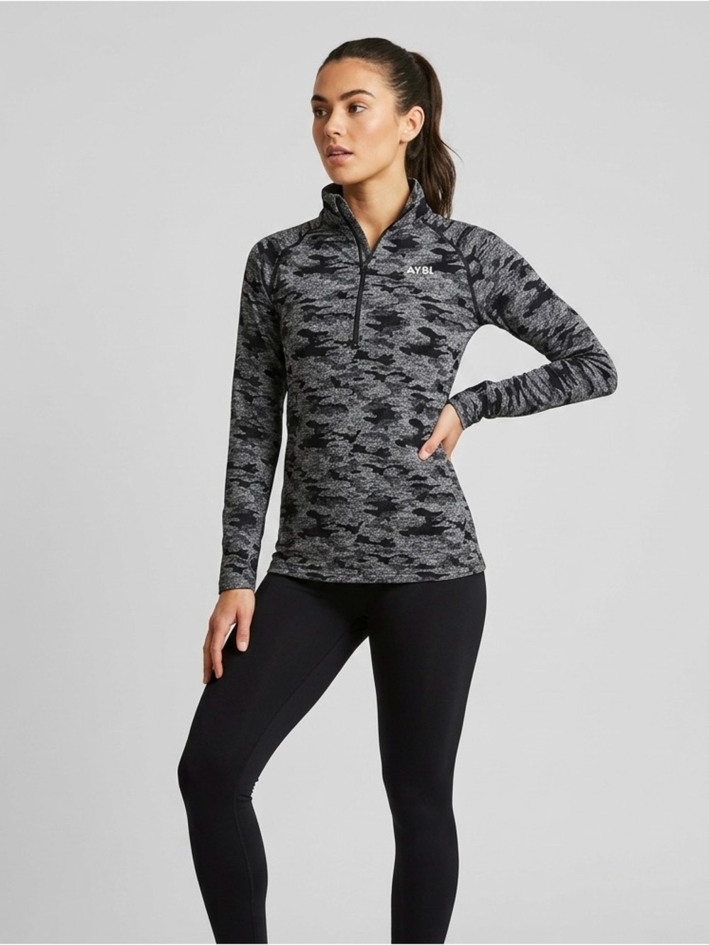 AYBL Camo Seamless 1/4 Zip Pullover